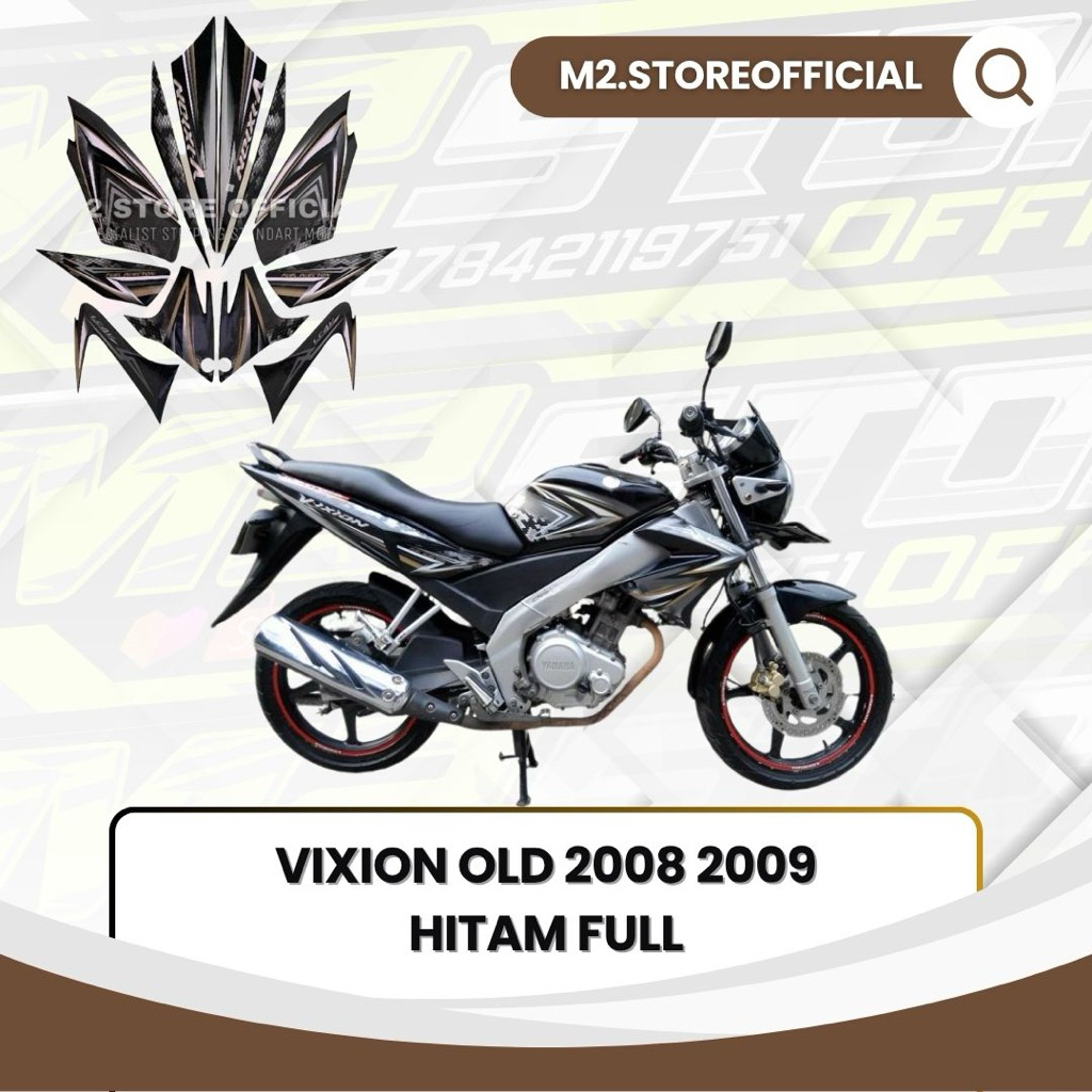 striping stripping Yamaha vixion old lama 2009 hitam sticker stiker lis polet body Vixion VIXION sta