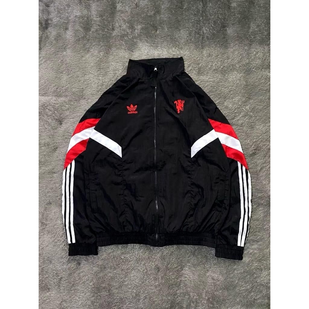 JAKET MU TRACKTOP BLACK JACKET WIND BREAKER MU