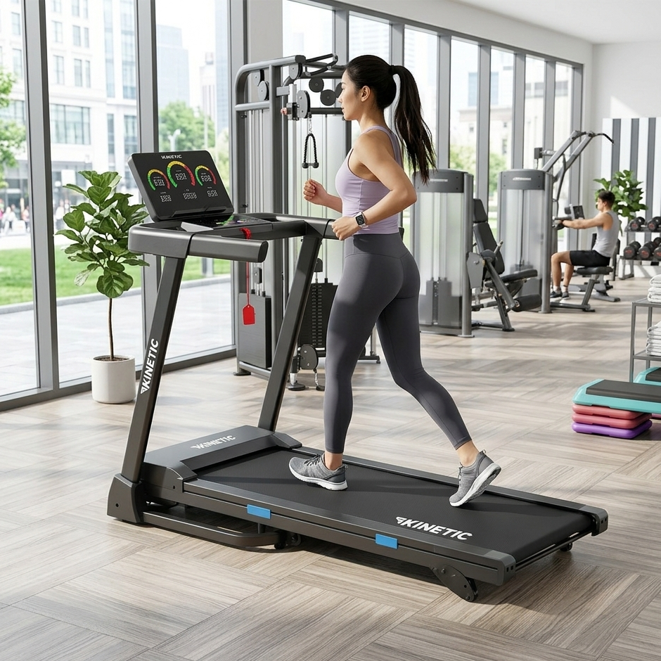 KINETIC Motorized Treadmill 1 Hp - Peralatan Olahraga Peralatan Gym Alat Fitness Indoor 745Watt