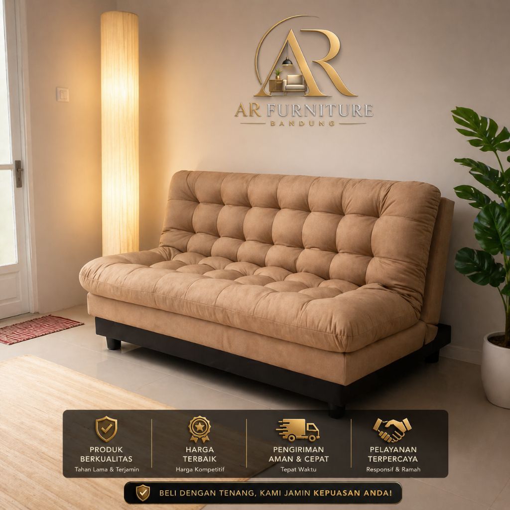 Sofa Bed Lipat 2in1 Minimalis | Sofa Tamu Rebahan Tempat Tidur Cocok Untuk Kost/Apartemen