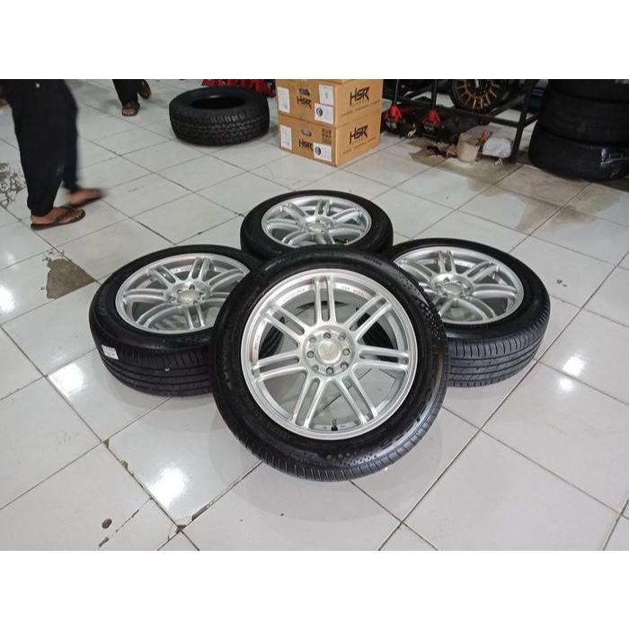 Paketan Velg Mobil Bekas Racing Hsr Boon Ring 17 lebar 7,5 Et45 Pcd 8x100/114,3 Ban 215/50 R17 Nik 2