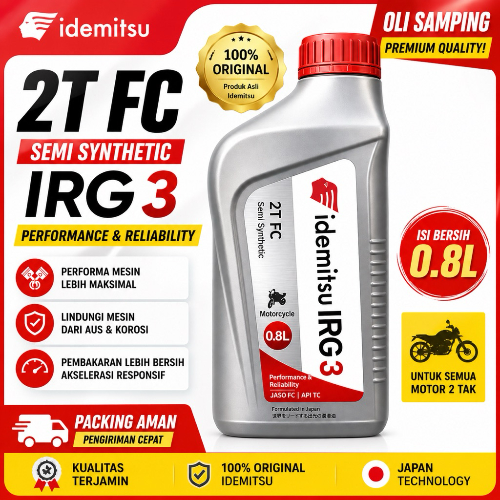 OLI SAMPING 2T IDEMITSU ASLI ORIGINAL MURAH FREE ONGKIR UNTUK RX KING SATRIA 2T VESPA 2T FIZR NINJA