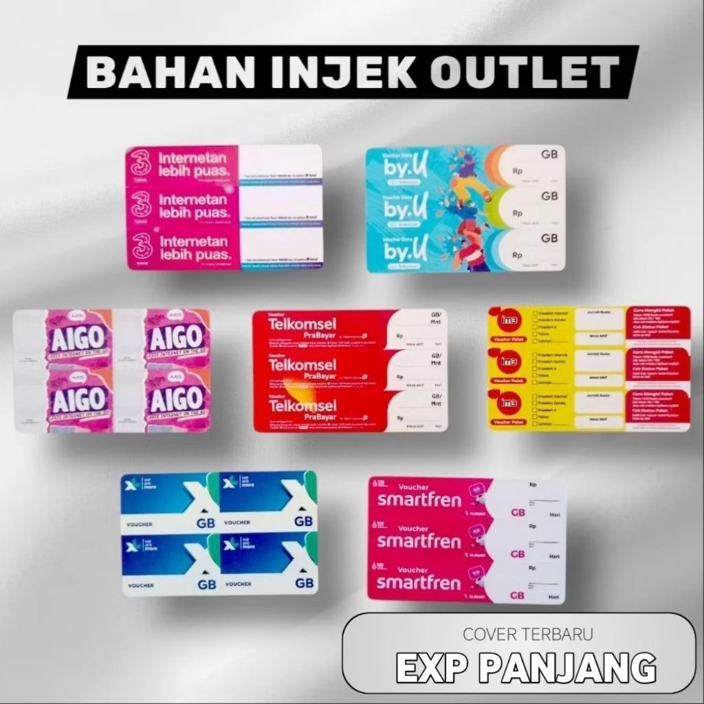 Voucher kosong all operator telkomsel / axis / three / indosat / xl / smartfren / byU Berlaku Nasion