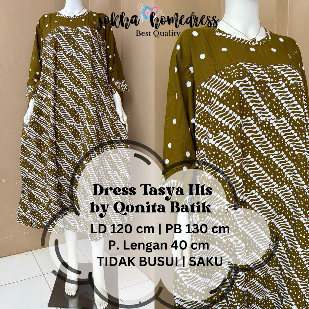 (Ld 120) Dress Tasya Jumbo Hls by Qonita Batik Pekalongan
