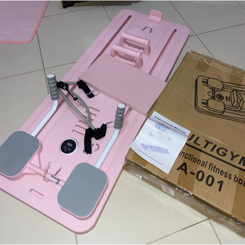 [PRELOVED]Latihan Perut Aerobik 5ln 1/alat olahraga di rumah/Pllates board/Alat Push Up Stand Bar Al