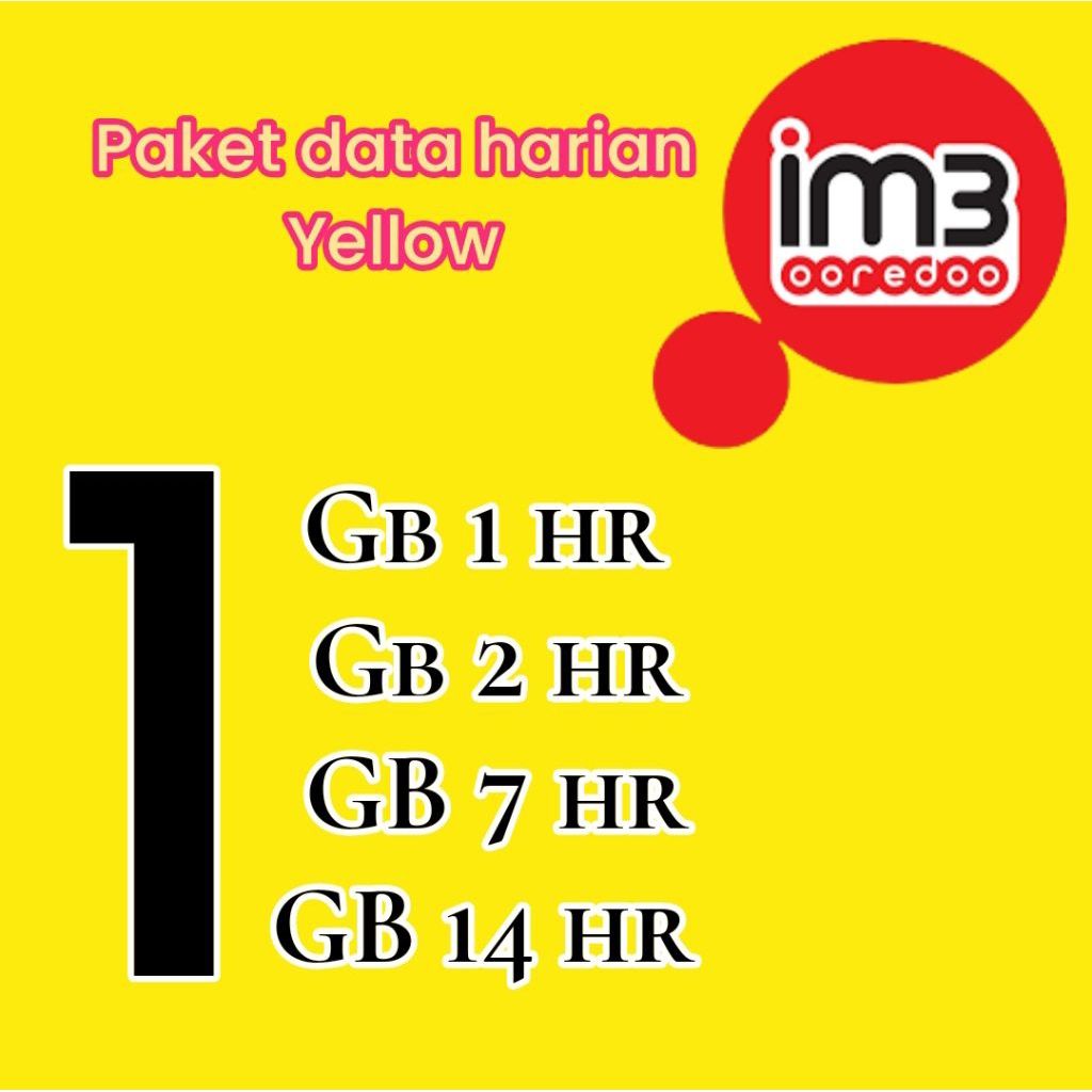 Paket data internet Indosat harian yellow