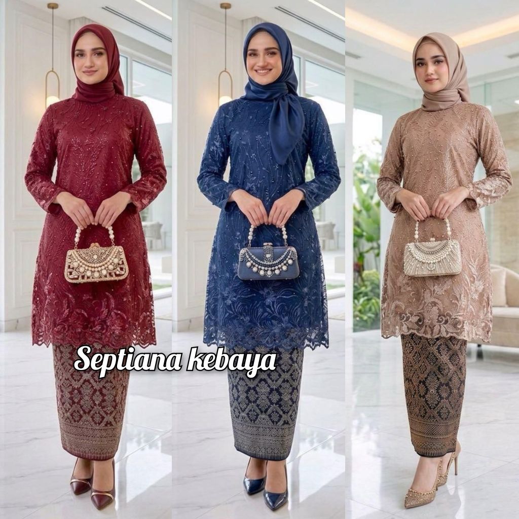 New kebaya tunik set rok songket / kebaya tunik jumbo / setelan kebaya tunik rok songket