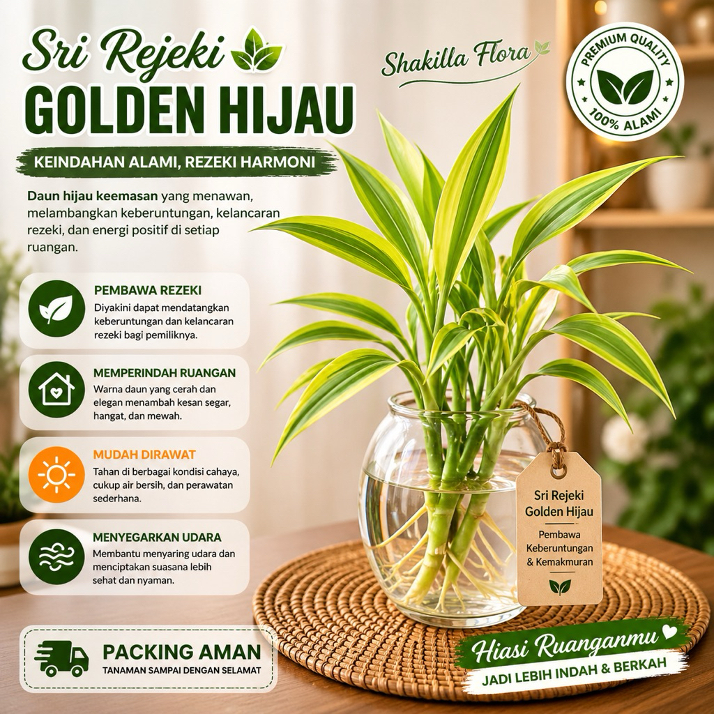Tanaman Hias Bambu Hoki Sri Rejeki Golden Hijau Per 5 Batang Untuk Menghias Sekitar Taman