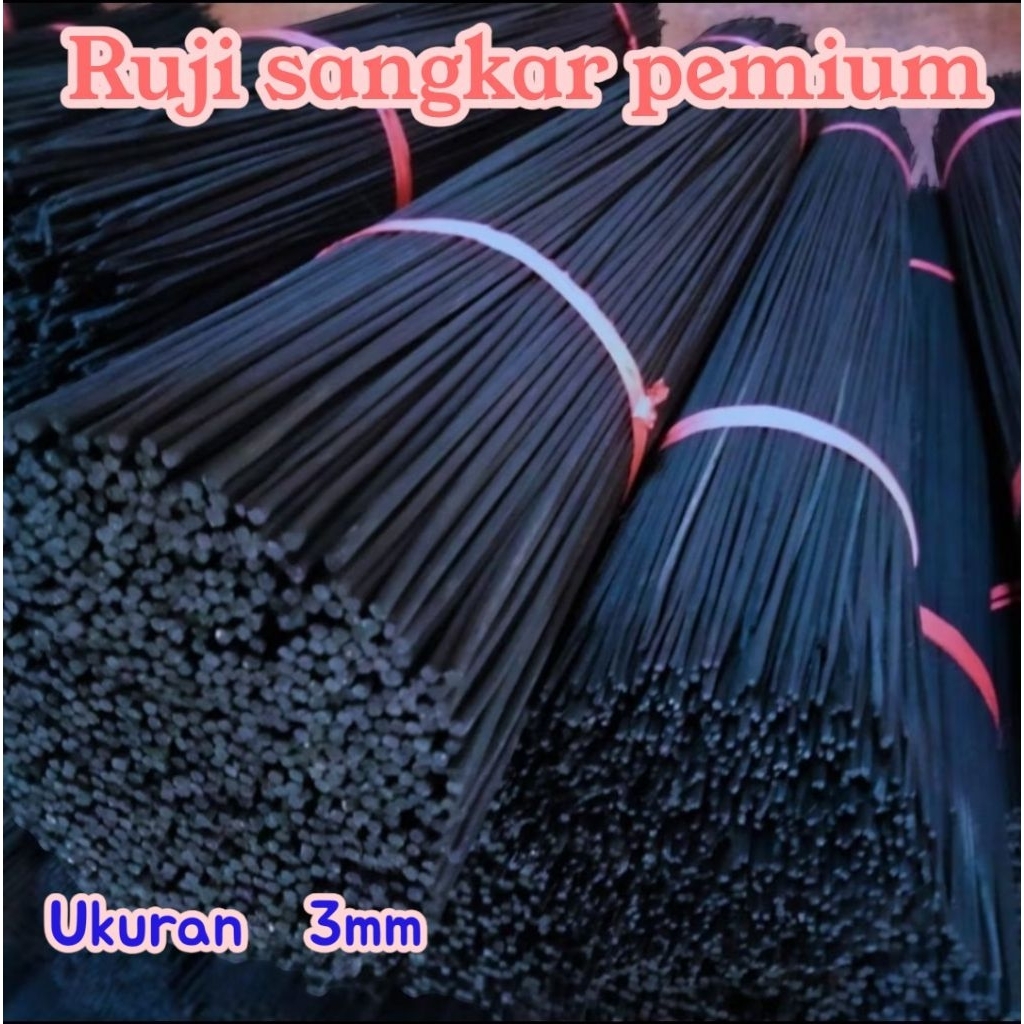 Ruji kandang jeruji sangkar bambu warna hitam ukuran 3mm 100pics