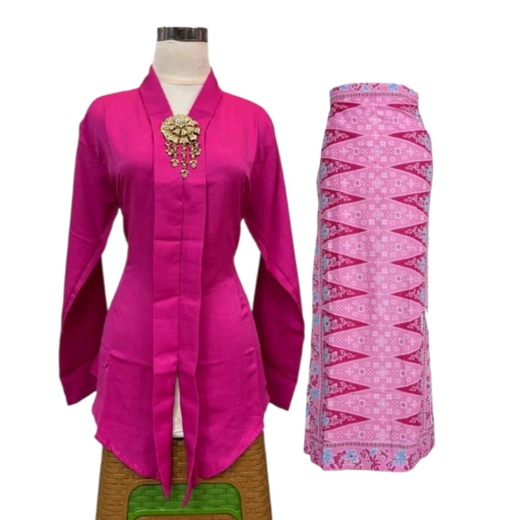 (BISA COD) SETELAN KEBAYA ENCIM NONE + ROK TUMPAL BETAWI  // BAJU ENCIM KARTINI BIG SIZE // ONE SET 