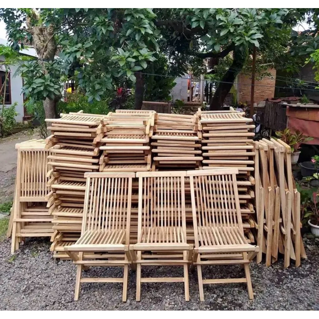Kursi Teras Outdoor Kursi Lipat kayu jati