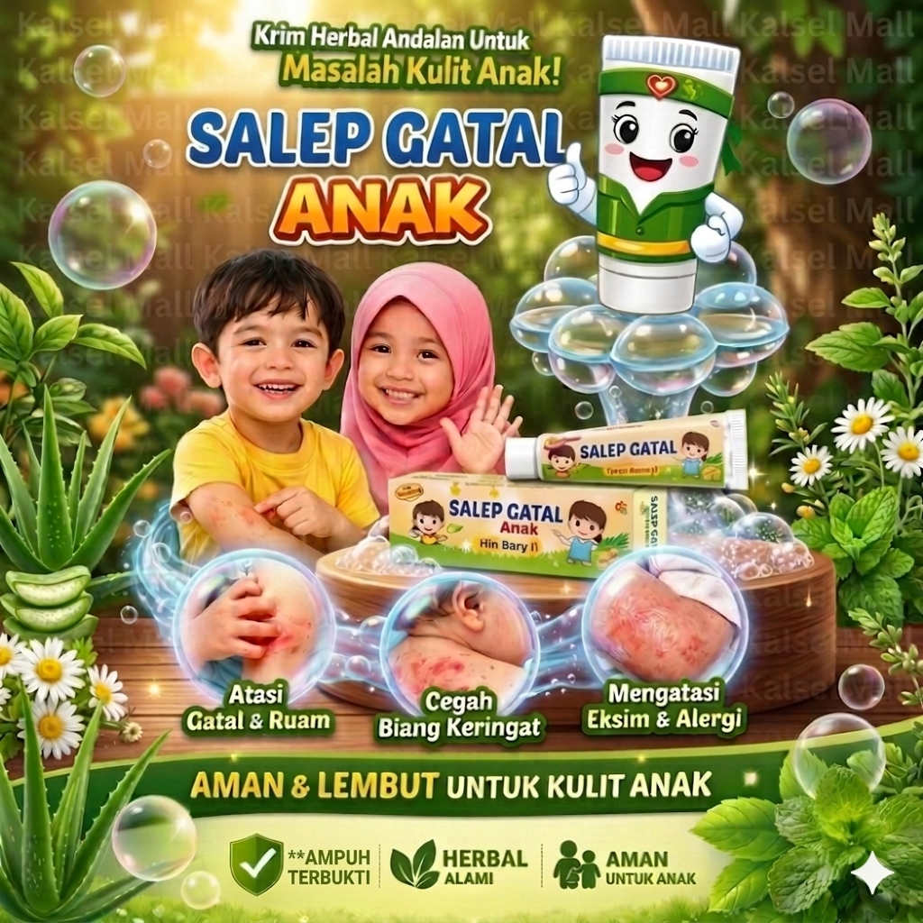 Salep Obat Cream Krim Salap Gatal Untuk Bayi Anak-Anak 100% ORIGINAL AMAN HERBAL 0-12 Tahun Balita O