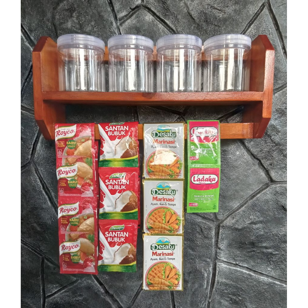 RAK GANTUNG / RAK BUMBU DAPUR KAYU