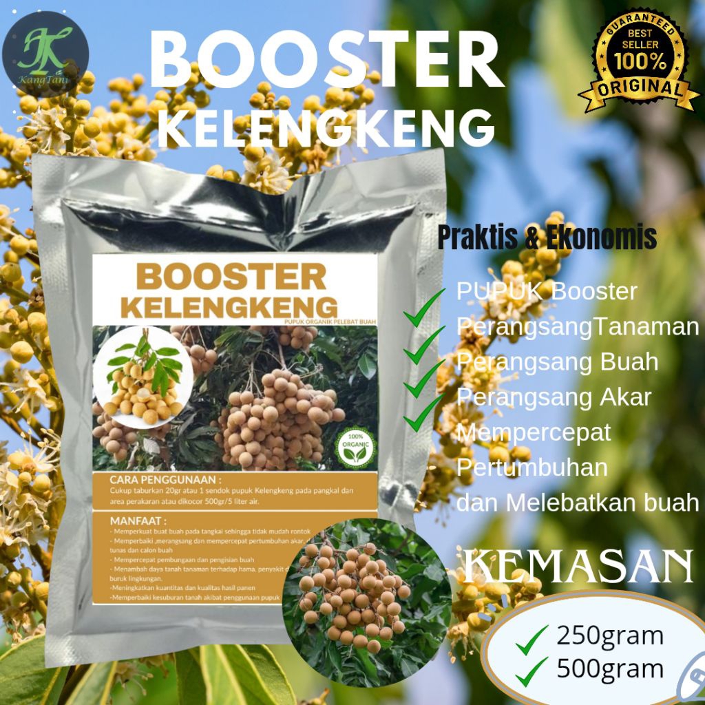 Pupuk booster kelengkeng 250gr & 500gr, booster pelebat buah, anti rontok, penguat akar
