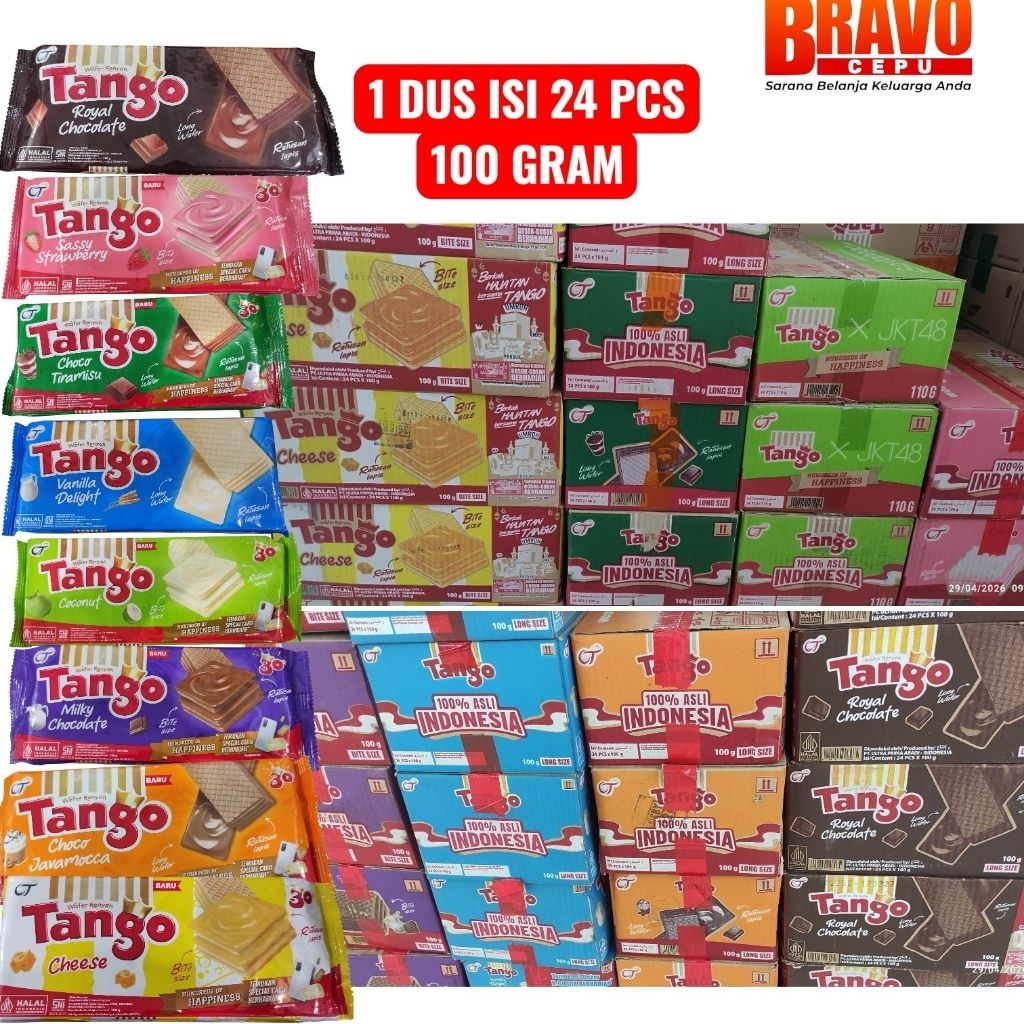 BRAVO CEPU// Tango Wafer Long 110gr - Long Wafer// 1 DUS ISI 24 PCS