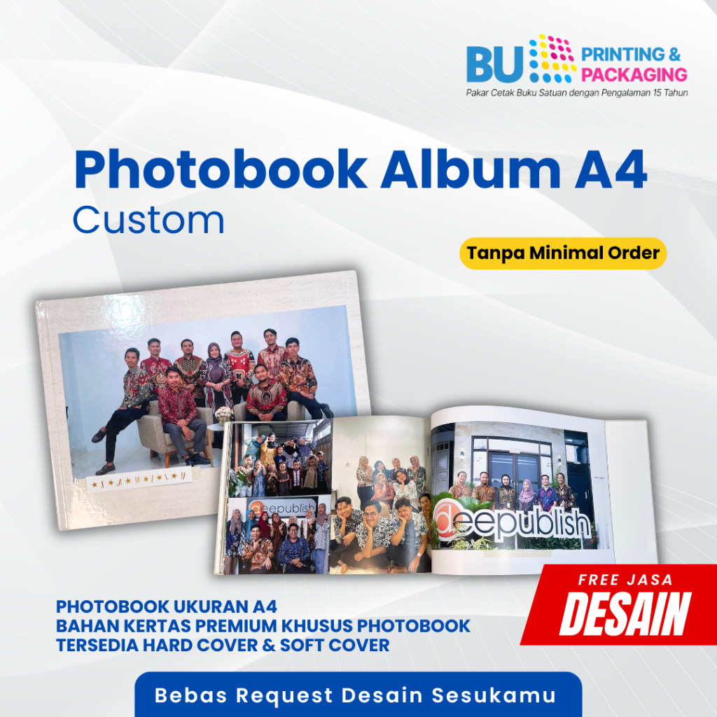 Photobook Album Foto A4 Custom | Tersedia Hardcover & Softcover | Custom Album Foto Satuan