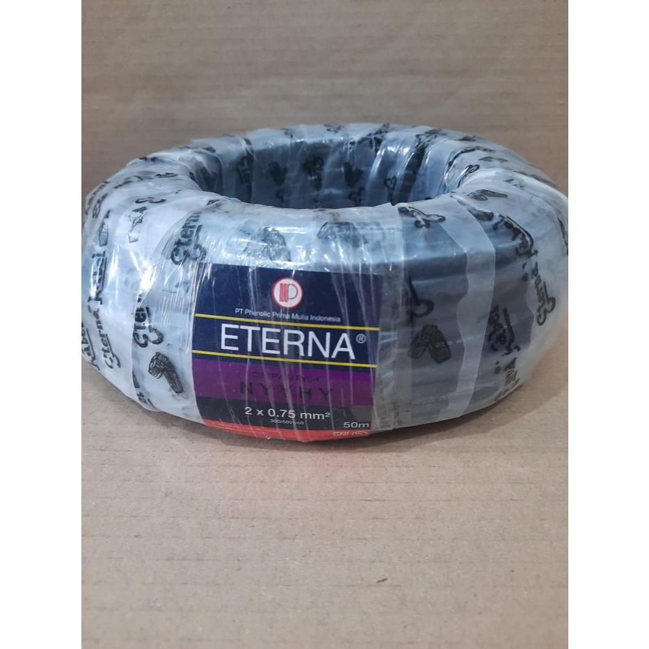Kabel Listrik Eterna NYY HY 2X0.75 Kabel Serabut eterna 50 meter