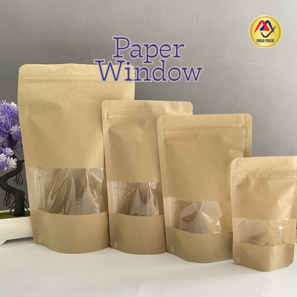 KPACK Kemasan Standing pouch Paper Window | Ecopack 13x21