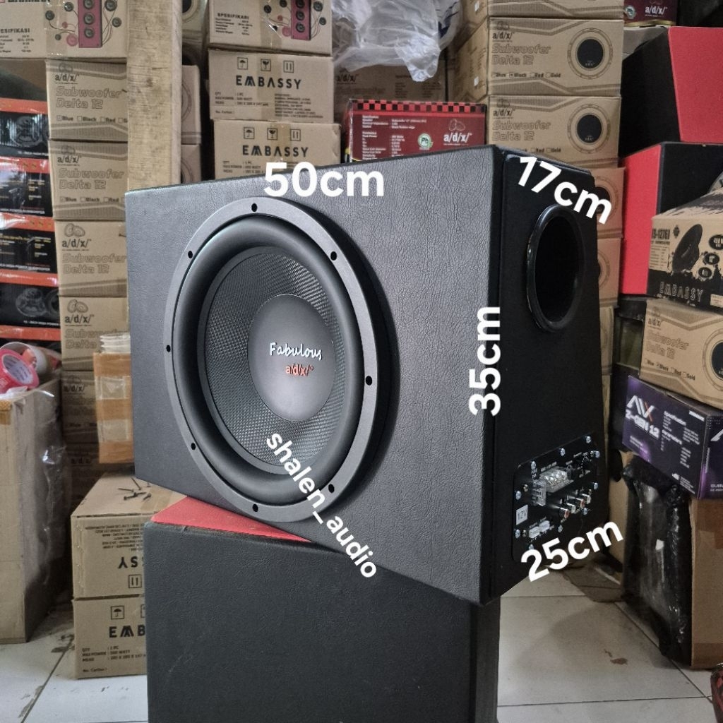 Subwoofer aktif 12inc ADX FABLOUS _UNIVERSAL bisa untuk berbagai jenis mobil 12volt