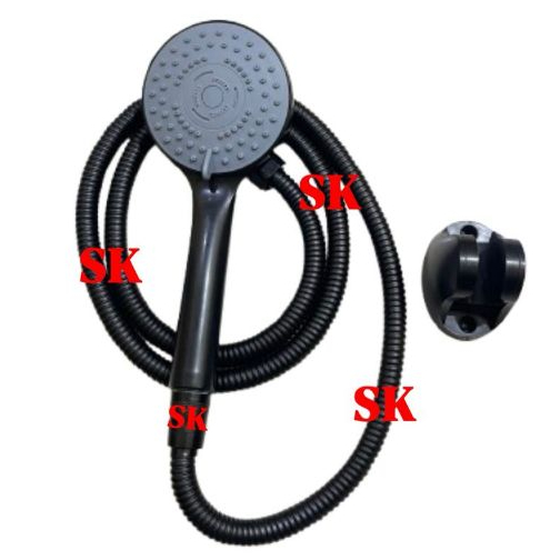 Hand shower hitam shower kamar mandi hitam-HandShower mandi Set Black