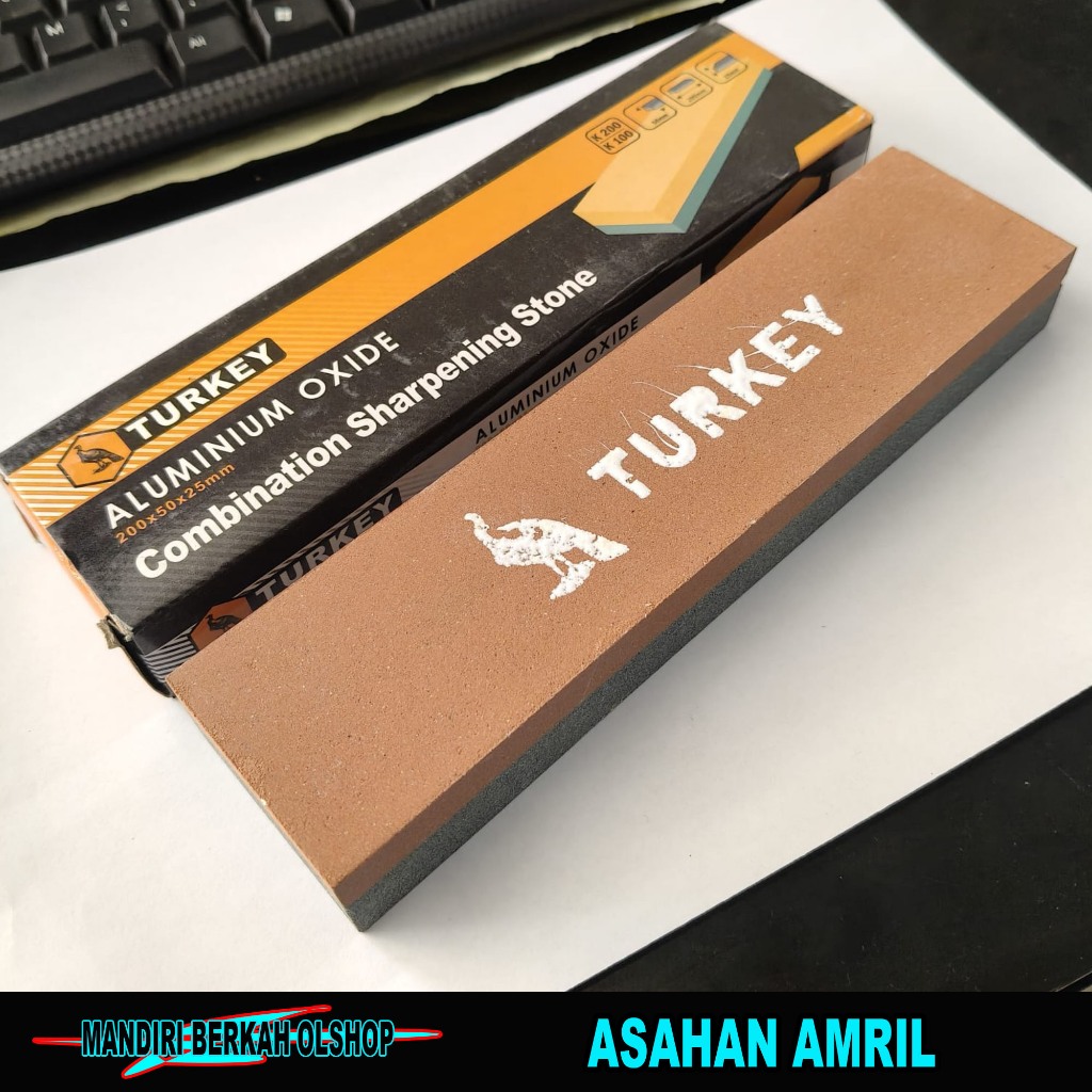 Batu Asahan TURKEY 8 inch - Batu Asah Pisau Amril Gurinda Pengasah Pisau