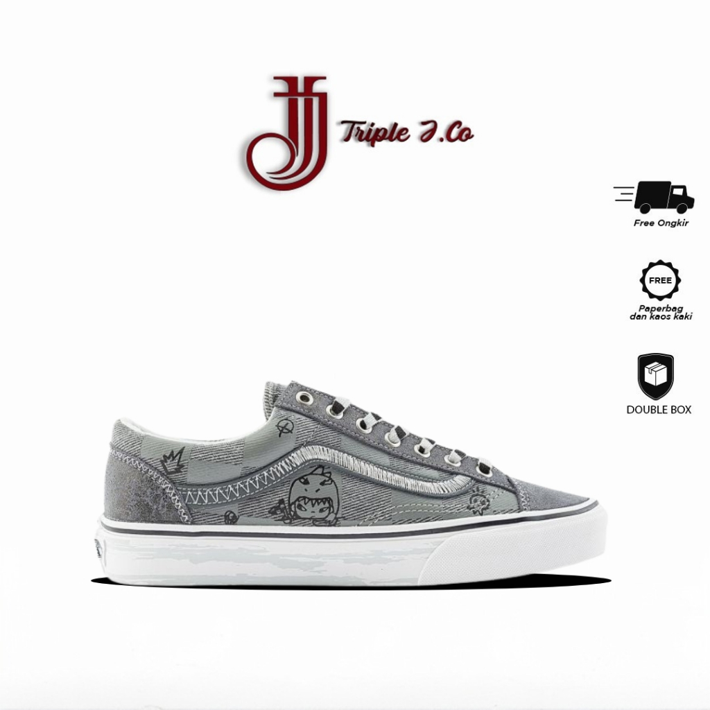 Sneakers Vans Old Skool Style 36 Hirono Grey Black Denim