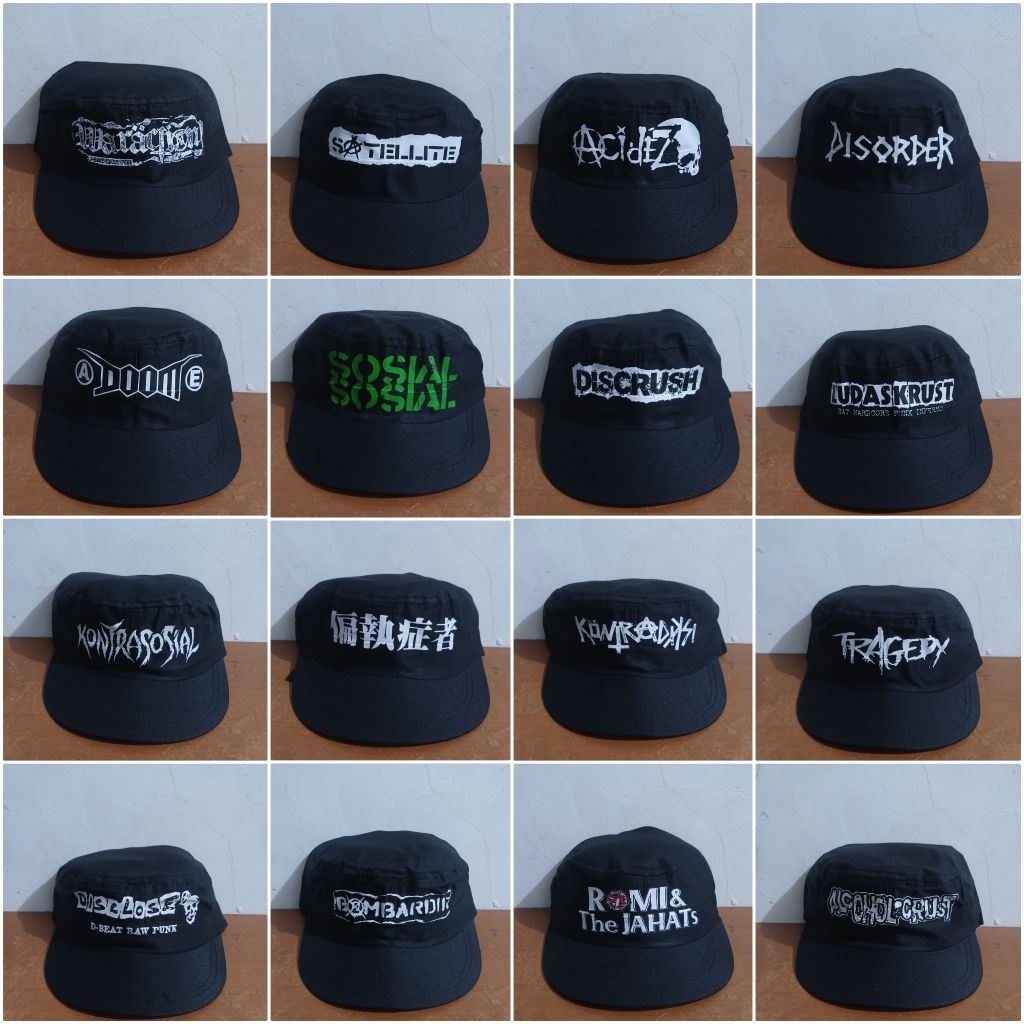 TOPI KOMANDO BAND PUNK / TOPI MUSIK PUNK ROCK