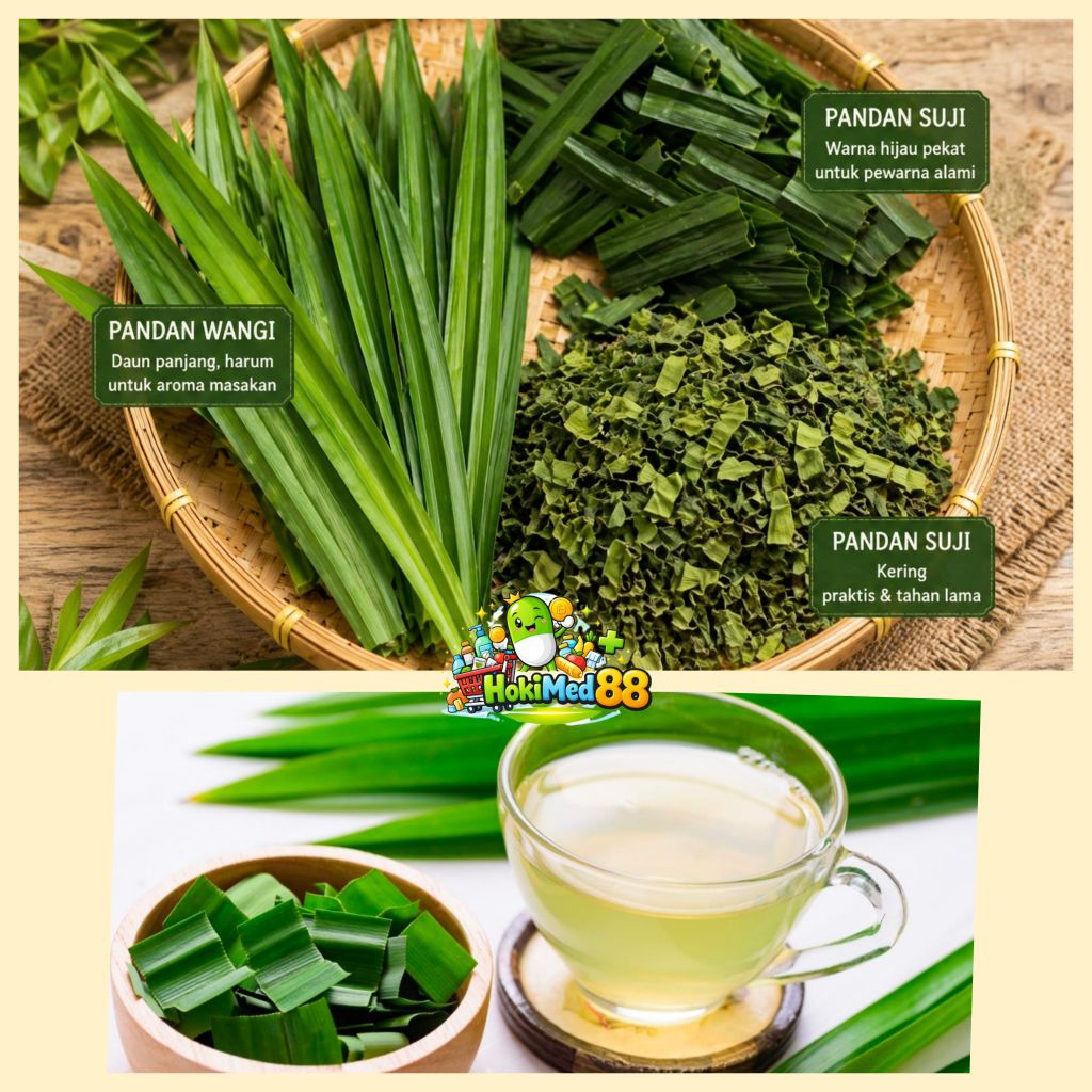 [HokiMed88-Baca Deskripsi] Daun Pandan Wangi & Daun Suji – Segar & Kering – Pewarna Alami & Bumbu Ma