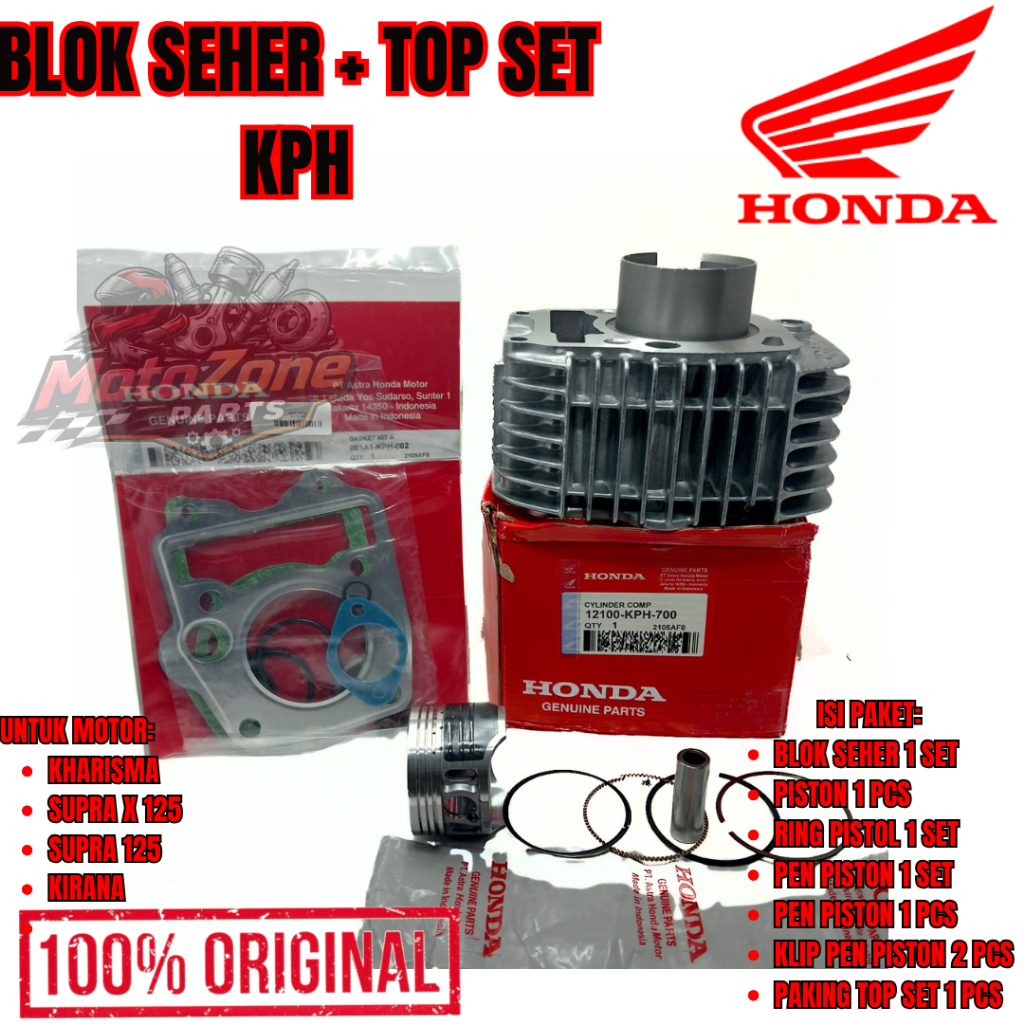 BLOK SEHER + TOP SET KODE-KPH KARISMA,SUPRA X125 KARBU,SUPRA 125 HELM IN KARBU,KIRANA ORI 100% .