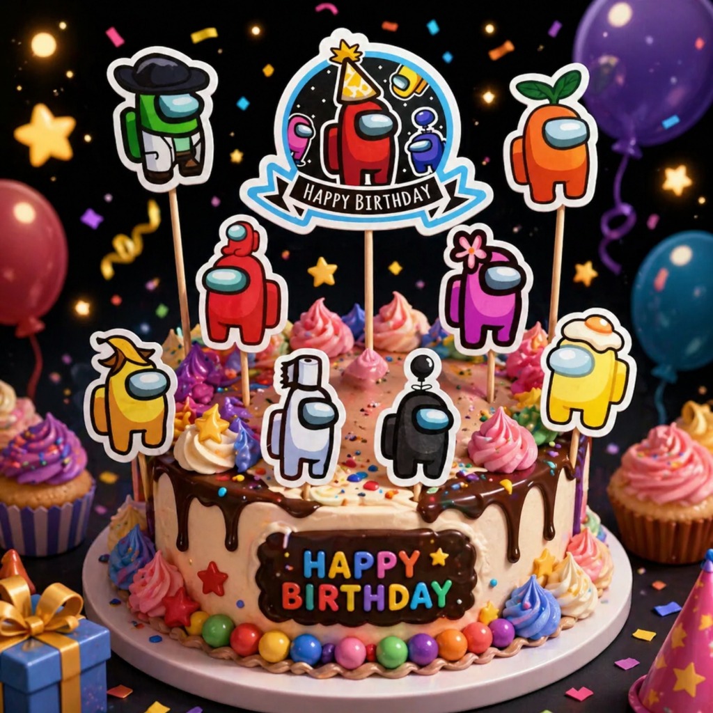 {CKI} Cake Topper Kertas Among Us