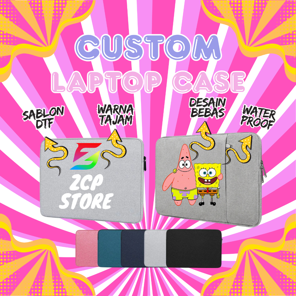 Tas Laptop Case Custom Sablon | Tas Laptop Lucu | Laptop Case |