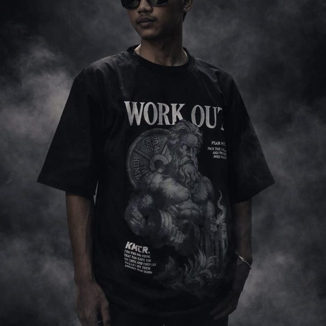 KAOS OVERSIZE KMCR WORKOUT BAJU OVERSIZED - KMCR NEXTLEVEL