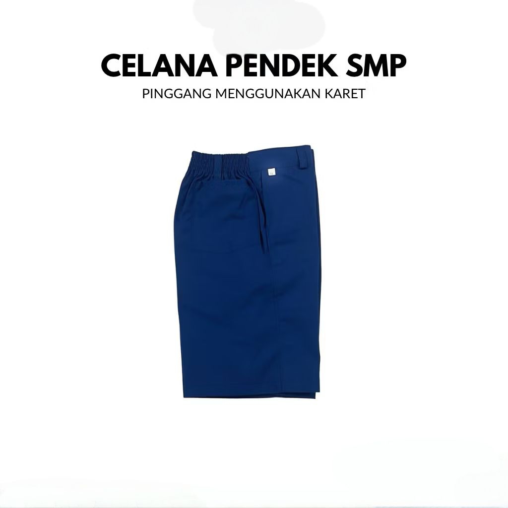 Celana Pendek Biru Seragam SMP Laki laki | Celana Sekolah SMP