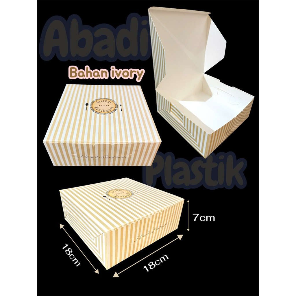 ( DUS NASI PREMIUM RESTO ) DUS NASI IVORY MOTIF RESTO / KOTAK NASI / KOTAK NASI UKR 18x18 (MINIMAL P