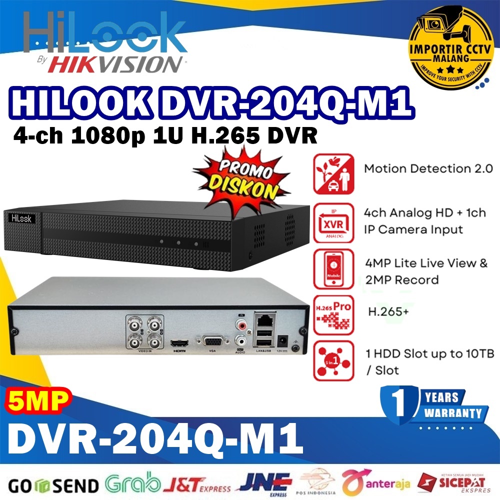 Hilook DVR 204Q-M1 DVR CCTV 5MP