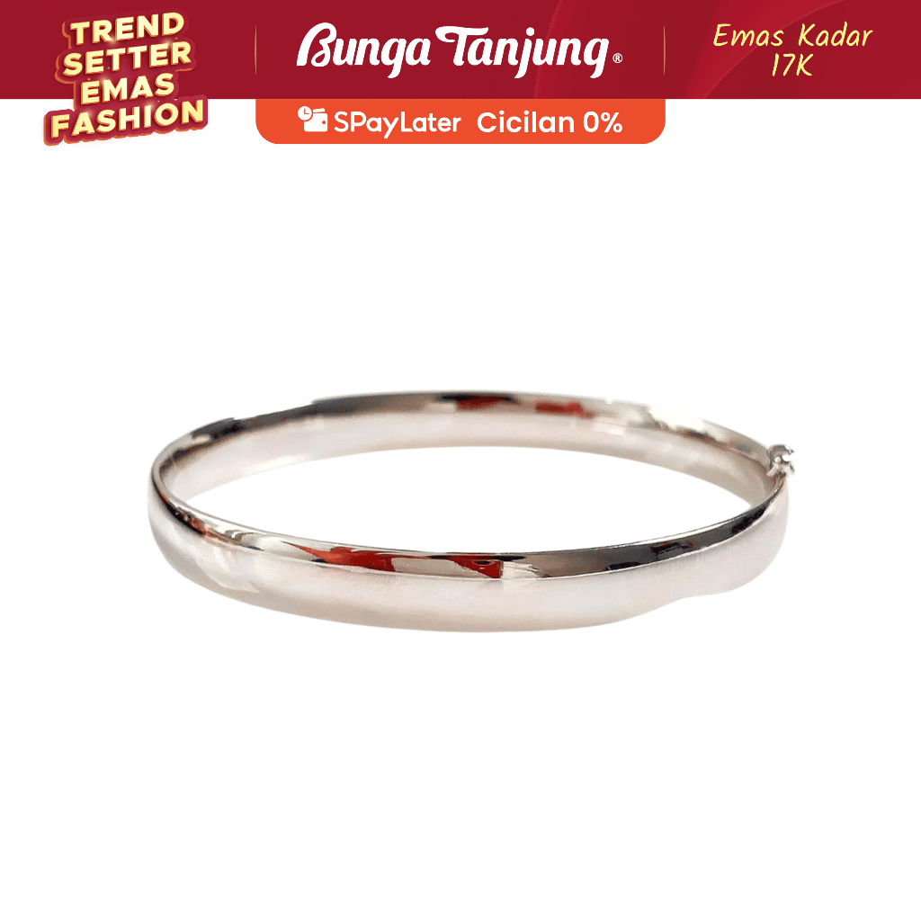 GELANG BANGLE CLASSIC POLOS - EMAS 17K - BUNGA TANJUNG GOLD