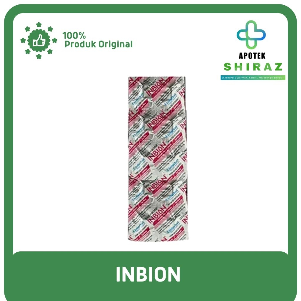Inbion Strip Isi 10 Kapsul - Obat Pembentuk Hemoglobin, Penambah Darah, Kapsul Praktis