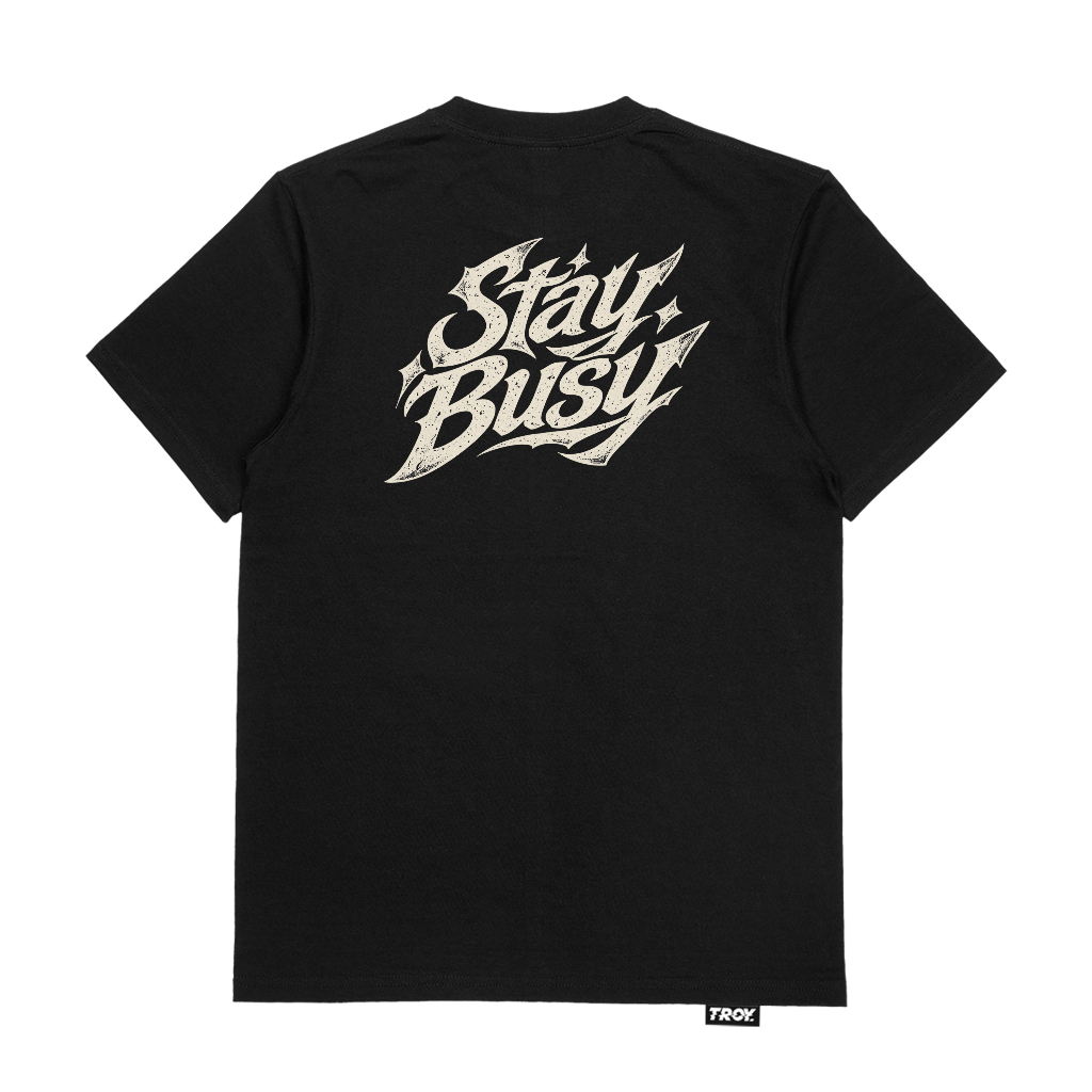 Troy Company Kaos Pria Lengan Pendek Hitam - Energy Burst Tshirt Black MTD 3602