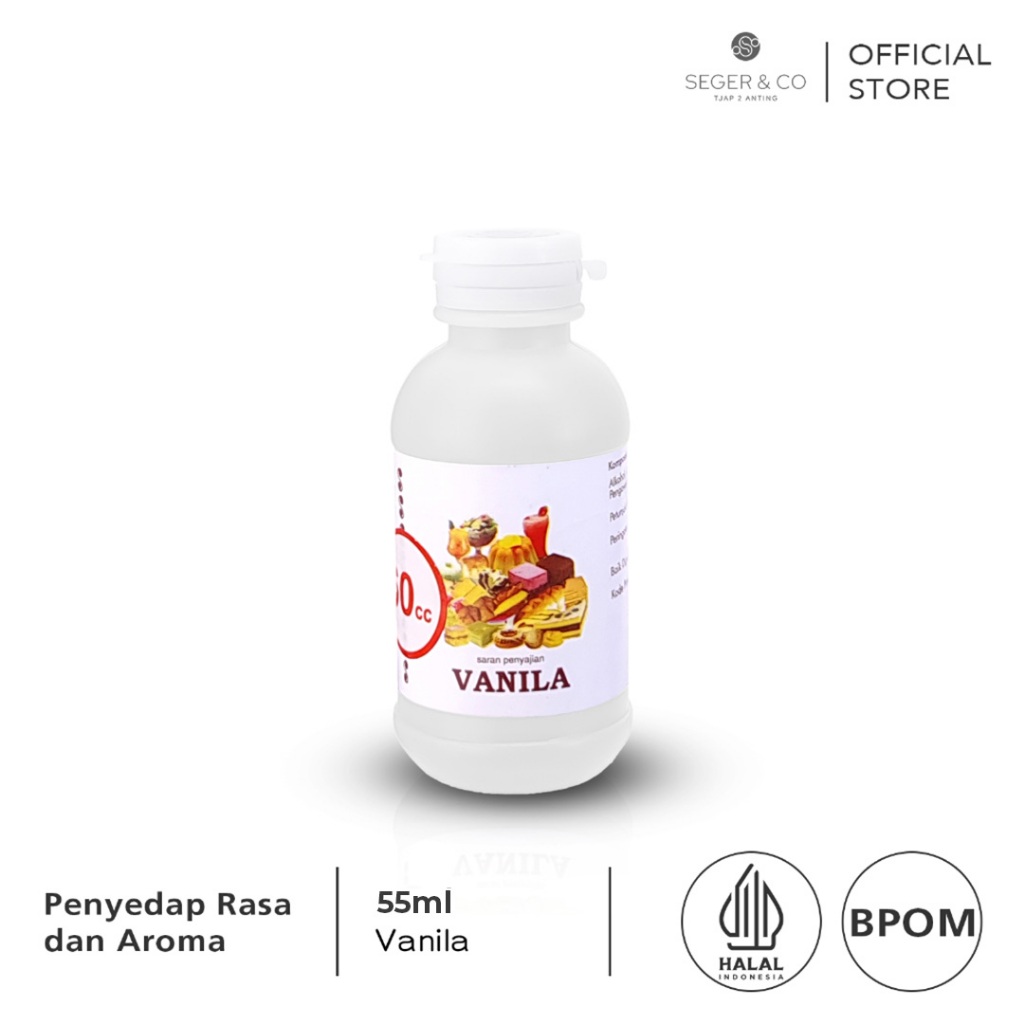 Seger & Co Vanila Cair Essence Pasta Perisa Makanan 55ml | Bahan Tambahan Pangan Makanan & Minuman F