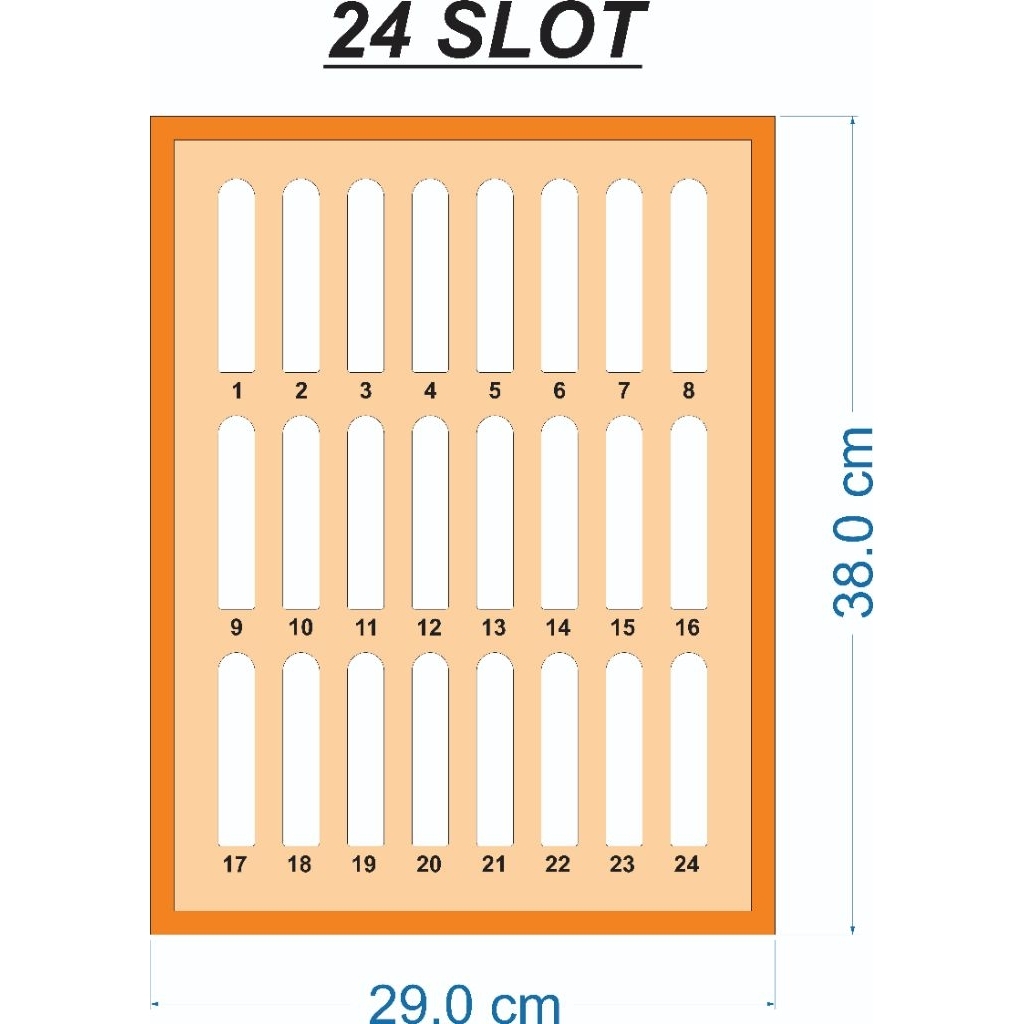 Rak Tempat HP 24 Slot Rak HP Service Management Box Rak Penyimpanan HP Susun Kayu
