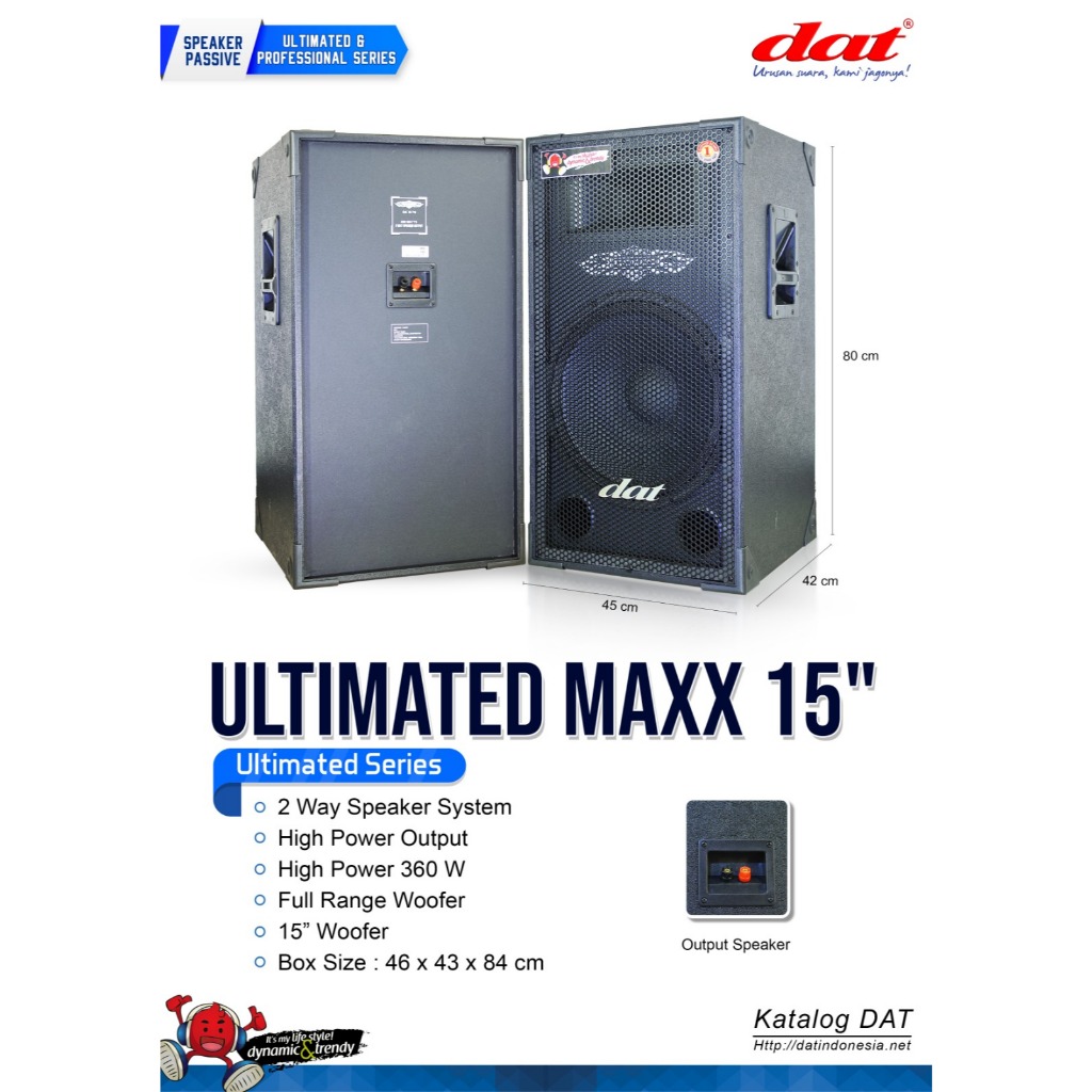 SPEAKER PASIF DAT ULTIMATED MAXX DS 1570 ORIGINAL SPEAKER PASSIVE PROFESSIONAL SERIES15 INCH