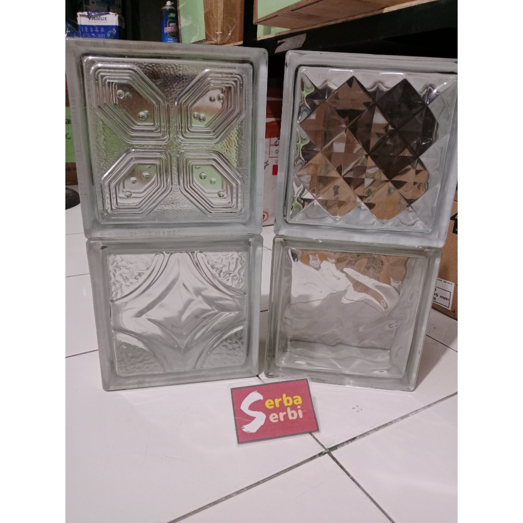 -/PCS GLASS BLOCK-Kaca blok aksesoris dinding hias (instan)