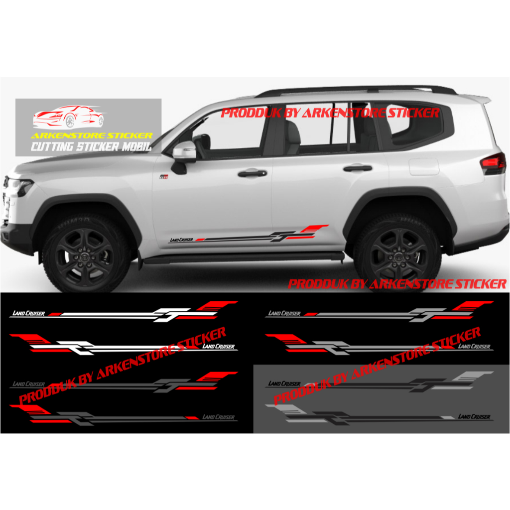 Stiker mobil land cruiser sticker cutting stiker list sporty mobil toyota land cruiser