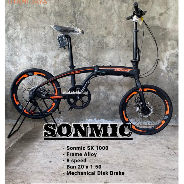 Sepeda Lipat ring 20 Sonmic | Sepeda Lipat Sonmic Ukuran 20 Inch