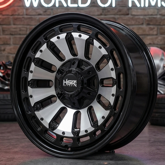 VELG SAMI OFF ROAD TIPE HSR MYTH07 RING 18X8 PCD 5X114,3-5X127 ET30 BLACK MACHINE FACE