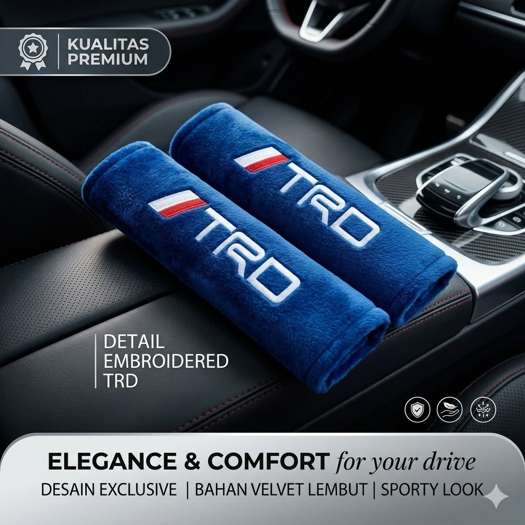 Cover seat belt sabuk pengaman safety belt TRD Toyota racing development