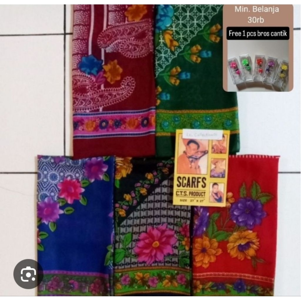jual kerudung cts/ kerudung nenek segi empat ukuran 70x70