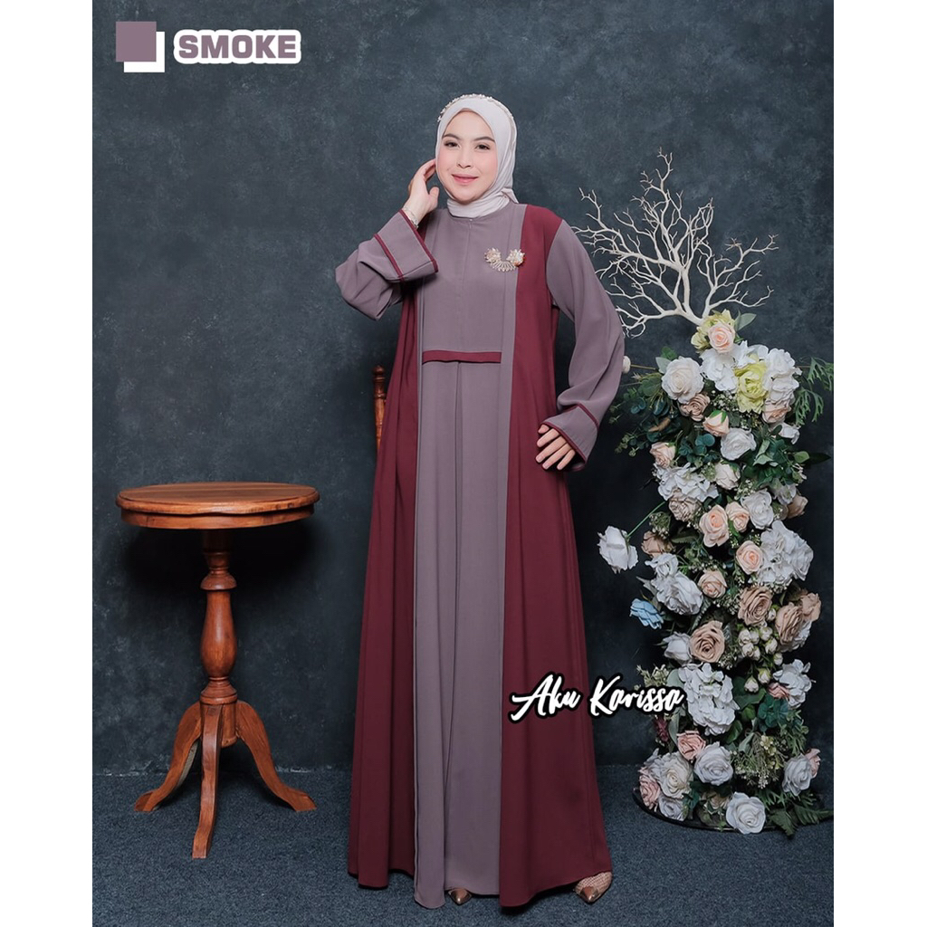 DANEIRA ABAYA BY AKU KARISSA GAMIS WANITA BAHAN SABRINA SIMPLE KEKINIAN OUTFIT FASHION HIJAB DAILY T