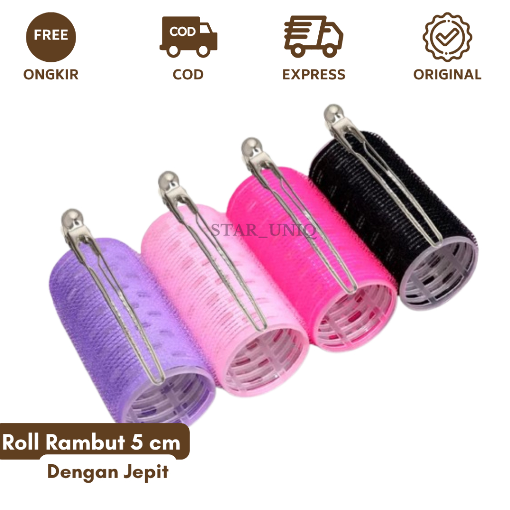 SUQ - Roll Rambut Gulung Besar Kecil 4 cm & 5 cm Roll Poni Keriting Gelombang Rambut Curly