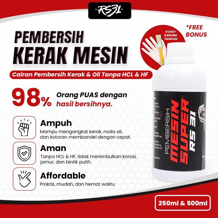 Pembersih Mesin Super RS31 | Engine Degrease Motor & Mobil Kotoran - 500ml